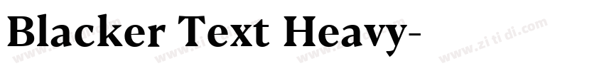 Blacker Text Heavy字体转换